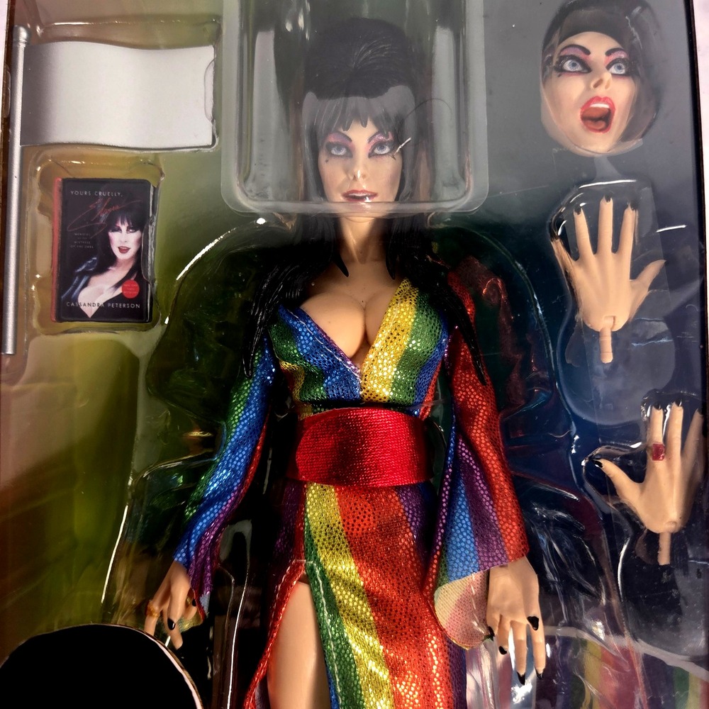NECA Elvira Mistress of the Dark Over The Rainbow 8in Figure 2024 NEW Multicolor